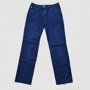 ST. JOHN Women's Denim Blue Jeans Straight Legs Relaxed Fit Size 6